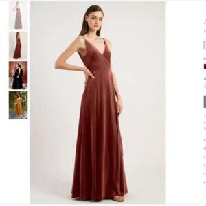 Jenny Yoo Velvet Andi Dress in Dusty Rose